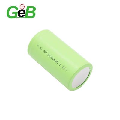 China Toys GEB Hot Sale Ni-MH Battery Ni-Cd D 6500mah 1.2v Battery Flat Head Headed Cylindrical Rechargeable Battery for sale