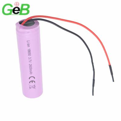 China Hot Sale Li-ion Rechargeable Battery INR18650 3.7v 2600mAh GEB Factory Li Ion 18650 Battery With BMS Original NCR18650 3.7v 2600mAh 3500mAh High Power 3C Lithium Rechargeable Battery 3.7V for sale