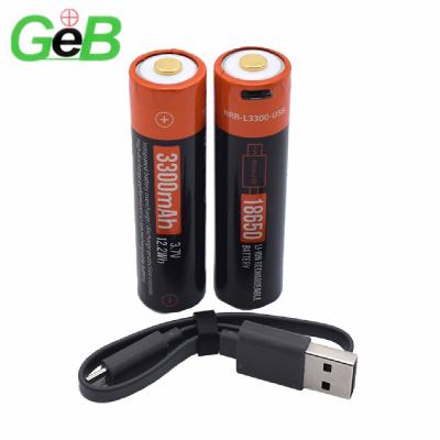 China Original Toys Li Ion 18650 3300mAh USB Rechargeable 3C Battery 3500mAh High Current Battery For LED Flashlight 3.7V Lithium Battery for sale