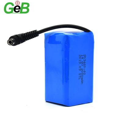 China GEB Toys Customized 4S1P 903460 2000mAh 14.8v Lithium Lipo Battery 14.8v Li Ion Battery Pack for sale