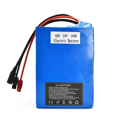 China Wholesale Long Cycle Life Lithium Battery Pack 24v 15ah Li-ion Battery For Electric Bike for sale