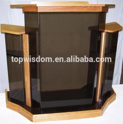 China Other various designs are available super quality newcomer organic glass church pulpit for sale