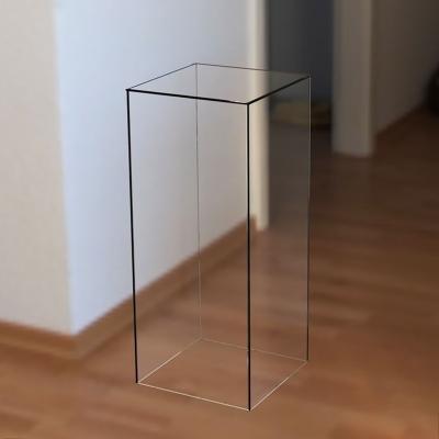 China Other various designs are available acrylic cube box clear wedding square pillar pillar cylinders pedestal pedestals acrylic display stand for sale