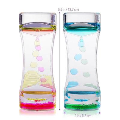 China Other Various Designs Are Available Promotional Tea Time Shower Timer Floating Oil Refillable Acrylic Drop Sand Timer Liquid Hourglass for sale