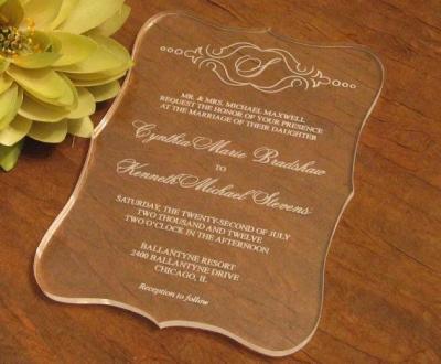 China Decoration Acrylic Wedding Invitation Decorating Wedding Invitations for sale