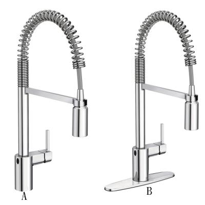 China Contemporary Thermostatic Faucets Deck Mounted Pull Down Spring Kitchen Faucet for sale