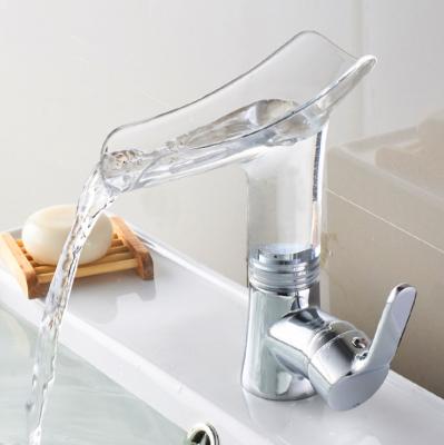 China Thermostatic Faucets Match 2021 New Product Waterfall Basin Faucet Basin Coloring Plastic Faucet for sale