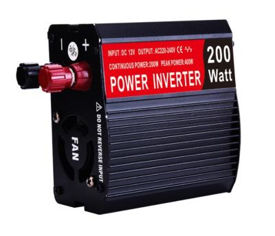 China Aluminum Alloy 12V 220V 200W AC Car Battery Inverter 200W Power Inverter With USB Port for sale