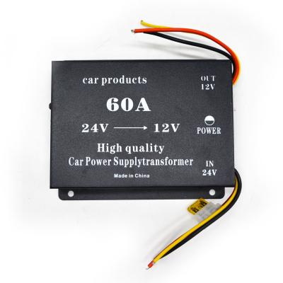 China Truck Car Voltage Converter Truck Voltage Transformer DC24V To DC12V 60A Converter 60A Step Down DC-DC Converter for sale