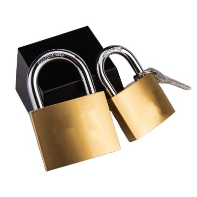 China Hotel Office Bank OUBAO Home Heavy Duty Solid Brass Stainless Steel Rectangular Padlock for sale