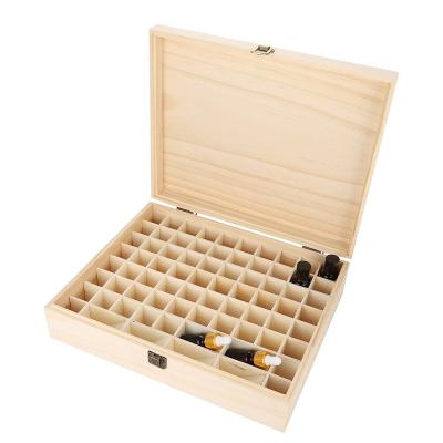 China Handmade Natural Single Layer Essential Oil Storage Box Essential Oil Storage Rack Case Container for sale