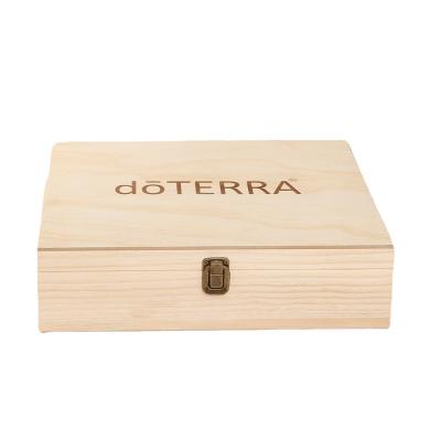 China Handmade Factory Wholesale 68 Slots Gift Boxes Doterra Essential Oil Storage Wood Box for sale