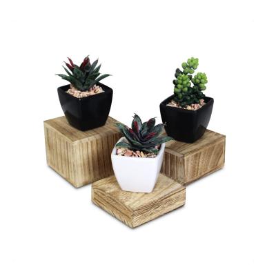 China Eco-Frendly 3 Pcs Square Wooden Risers For Display Jewelry And Accessories Display Rack for sale