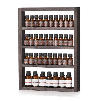 China Eco-Frendly Wall Mounted Wooden Display Shelf Rack For Essential Oils And Nail Polish Oil Storage Rack for sale