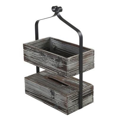 China Handmade Wood Tiered Tray Decor Holder for sale