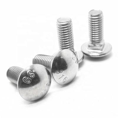 China 304 Stainless Steel 304 Din 603 Stainless Steel Series Neck M6X30mm Head Square Carriage Bolt for sale