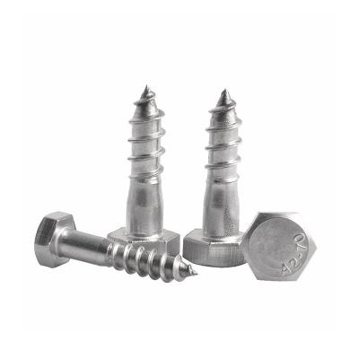 China HEX 304 / 316 DIN 571 Head Hexagon Wood Screws for sale