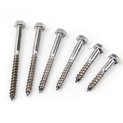 China DIN571 Hex Head Lag Screws Hexagon Wood Screws For Wood Screws Stainless Steel a2 -70 a4-80 for sale