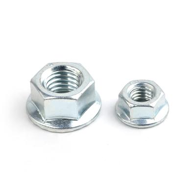 China DIN6923 Heavy Industry Hex Flange Nuts , Hexagon Serrated Flange Nut for sale