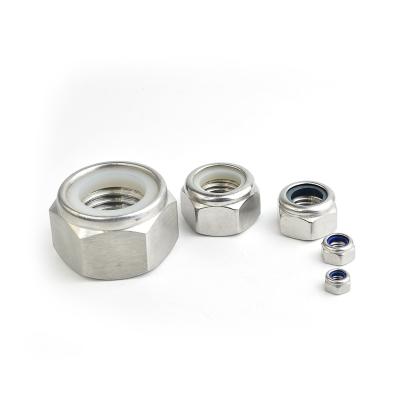 China Heavy Industry Carbon Steel DIN 982 DIN 985 Insert Ring Nylon Lock Nut White Blue for sale