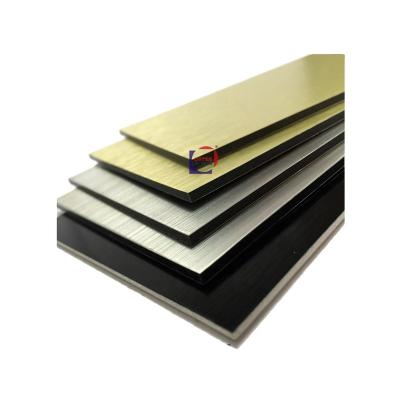 China Cladding panel of modern building construction material/exterior wall/gold brushed ACP factory/ACM price for sale