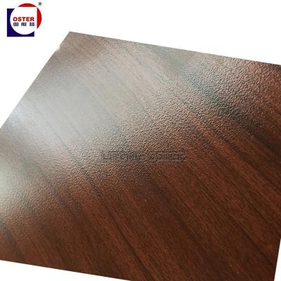 China Anit Modern Scratch Wood Grain Finished Interior Wall Cladding Panel Building Decoration Plastic Aluminum Composite Material for sale