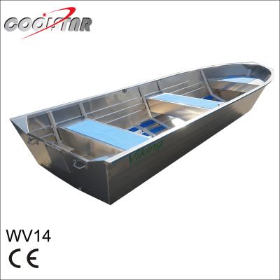 China Pleasure Aluminum 14ft Welded Aluminum Fishing Boat for sale