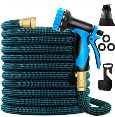 China Adjustable European 50-125FT Garden Hose Water Magic Expandable Hose With 10 Function Spray Nozzle for sale