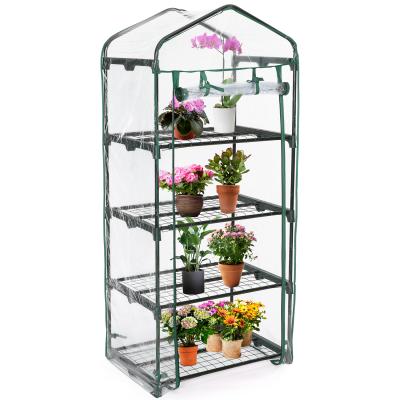 China Hemp Greenhouse Hydroponics System Easily Assembled Vertical Greenhouses 4 Tier for sale