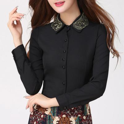 China Women's Anti-Shrink Clearance Women's Tops Embroidered Tops Casual Apparel Spring And Fall Long Sleeves, Take Out In Groups for sale