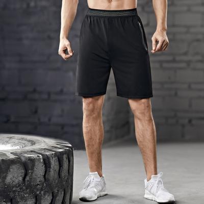 China Breathable Fitness Shorts Outdoor Sports Cycling Running Summer Night Vision Reflective Zipper Shorts Men'S High Elastic Waist for sale