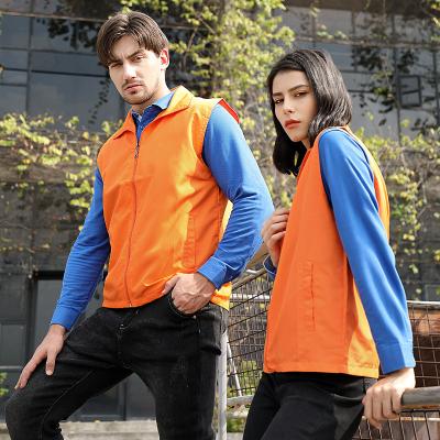 China Anti-wrinkle Double-pocket cargo fishing group volunteer uniform vest mountaineering men's vest breathable windproof coat for sale