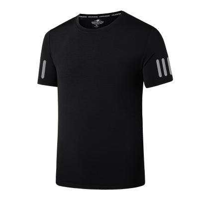 China Anti-wrinkle men's quick-drying T-shirt blank LOGO customizable high quality sports breathable moisture wicking short sleeves for sale