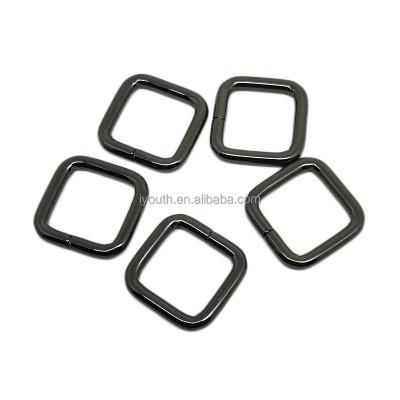 China Garment\jeans\DIY\bags\overlay gunmetal black square shape ring for dog collar buckle for sale