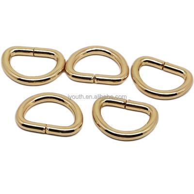 China Garment\jeans\DIY\bags\custom electroplating metal hanging D Ring Hook light gold overcoat individual packing for sale