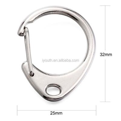 China Bag Parts DIY Key Chain Accessories D Hook, 18*24mm, 22.5*28mm, 25*32mm C Snap Hook Key Chain for sale