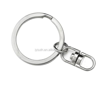 China Promotion Gifts DIY Flat Keyring 2.0*28mm Split Keyrings With Size Double Eye Figure 8 L Hook for sale