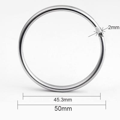 China Promotion Gifts Nickel Plated Round Split Wholesale 50mm Key Chain Metal Slot Ring for sale