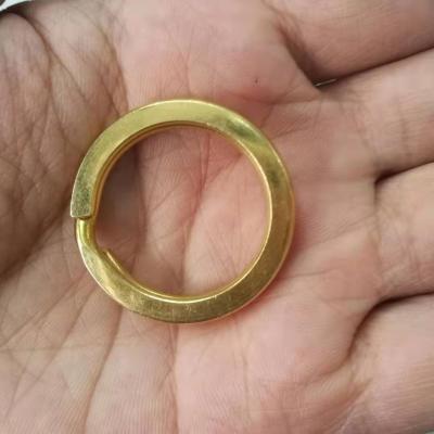 China Promotion Gifts 30/32/33/35mm Outside Diameter Flat Wire 65 Copper Brass Split Ring for sale