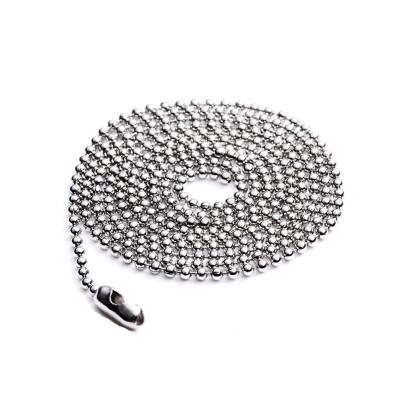 China CLASSIC 2mm Stainless Steel Metal Ball Bead Chain With Lock for sale