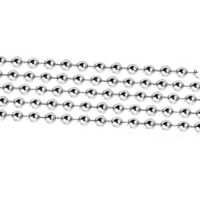 China CLASSIC 2mm Nickel Free, Lead Free, Cadmium Free Custom Silver Brass Ball Chain Necklace for sale