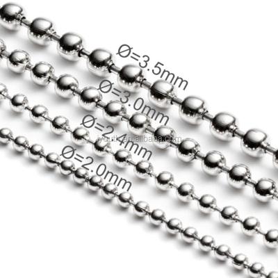 China CLASSIC 3.2mm Stainless Steel Decorative Christmas Bead Ball Chain for sale