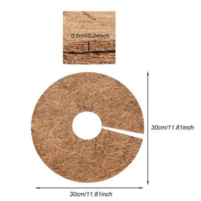 China Hot Sale Eco-friendly Coconut Coir Disc Mulch Ring Plant Cover Mat Plant Protector Mat For Plant Flower Pot for sale