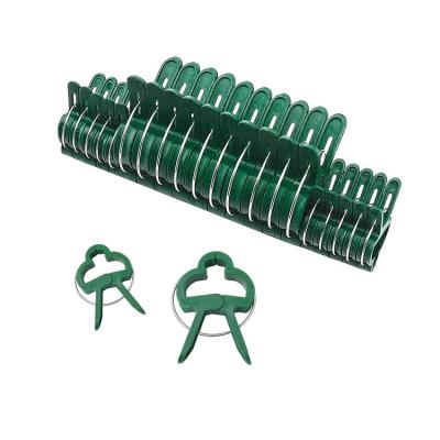 China Wholesale 10 Pcs CLASSIC Plastic Reusable Garden Plant Support Clips Hanger Vine Clips For Plant Flower Soft Climbing Clips for sale