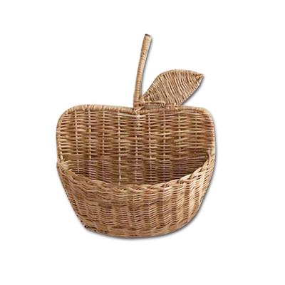 China Sustainable Home Natural Handmade Fruit Basket Storage Rattan Decoration Hanging Baskets for sale