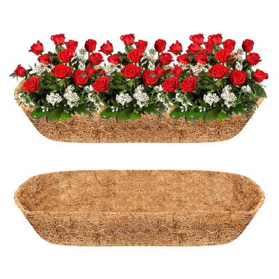 China Modern Outdoor Cocopeat Window Boxes Flower Basket Flower Hanging Basket Coconut Fiber Hanging Pots for sale