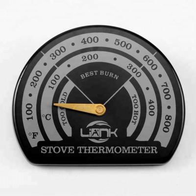 China Wood Stove Bimetal Aluminum Chimney Parts High Temperature Controller Anodized Magnetic Stove Thermometer for sale