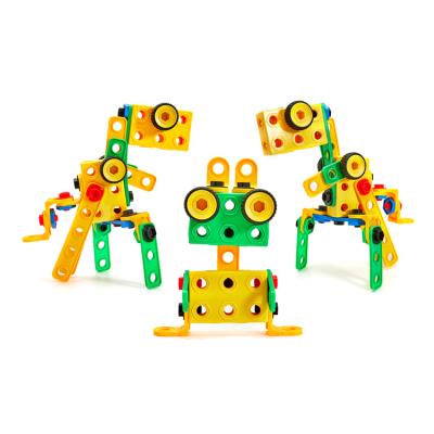 China Interesting Safety Light Weight Construction Engineering Educational Building Block Set For Toddlers Plastic Connecting Toy for sale