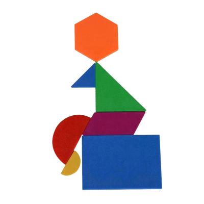 China Safety Light Weight Design Interesting DIY Special Environmental Tangram Jigsaw Puzzle Educational Toys for sale