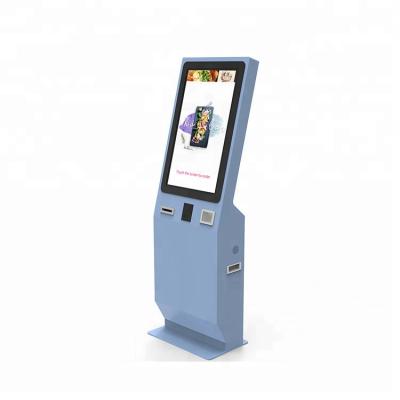 China Camera/Printer/QR Code Scanner etc. Restaurant LCD Touch Screen Self Service Ordering Kiosk with credit card and QR code scanner/thermal printer for sale